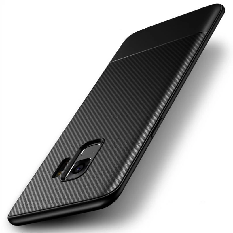 Роскошный чехол из углеродного волокна для Samsung Galaxy S9 Plus S9Plus силиконовый чехлы