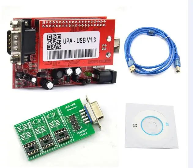 UPA Main Unit UPA Usb программатор диагностический инструмент UPA-USB ECU Программатор UPA USB V1.3 с полным адаптером - Цвет: UPA Main Unit