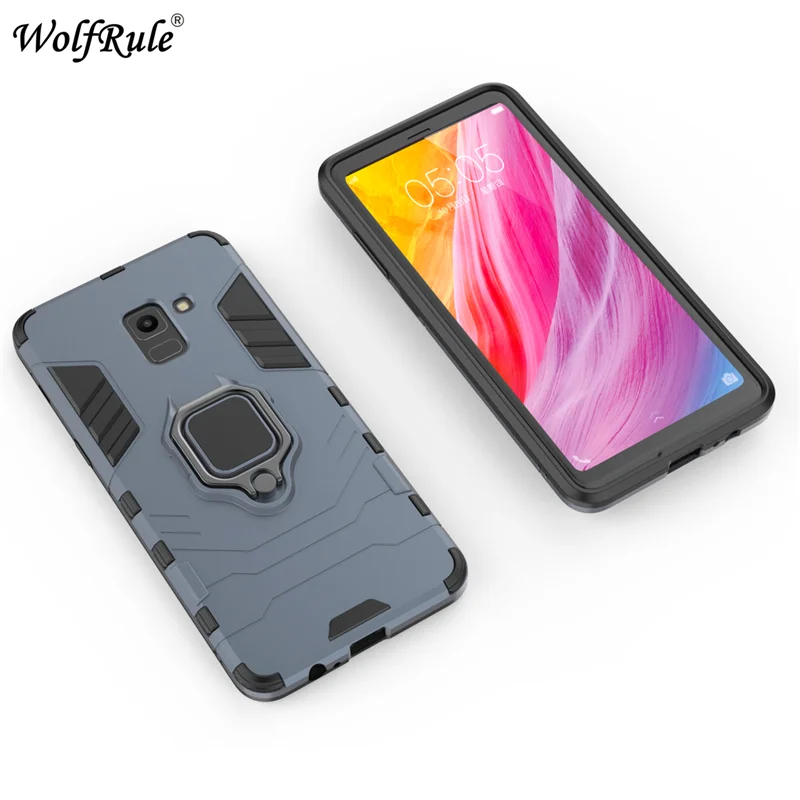 Чехол WolfRule для Samsung Galaxy A8 Plus 2018 жесткий чехол из ТПУ с кольцом держателем и