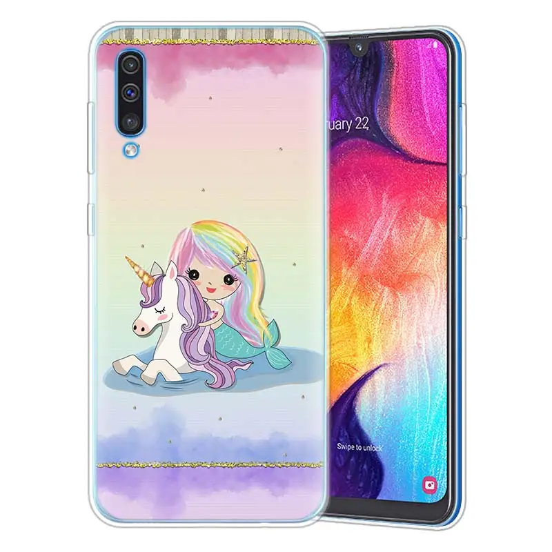 Мой Единорог для девочек чехол для samsung A50 A70 A60 A40 A30 A20 A20e A10 M30 M20 M10 A7 A9 силикона ТПУ с рисунком Роскошный телефон чехол Coque