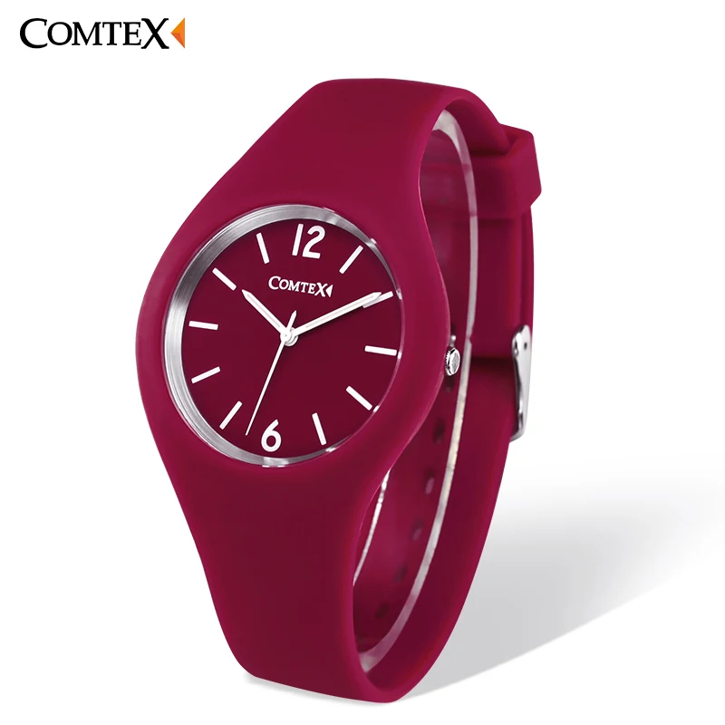Comtex Для женщин часы Повседневное кварцевые силиконовые женские Брендовые