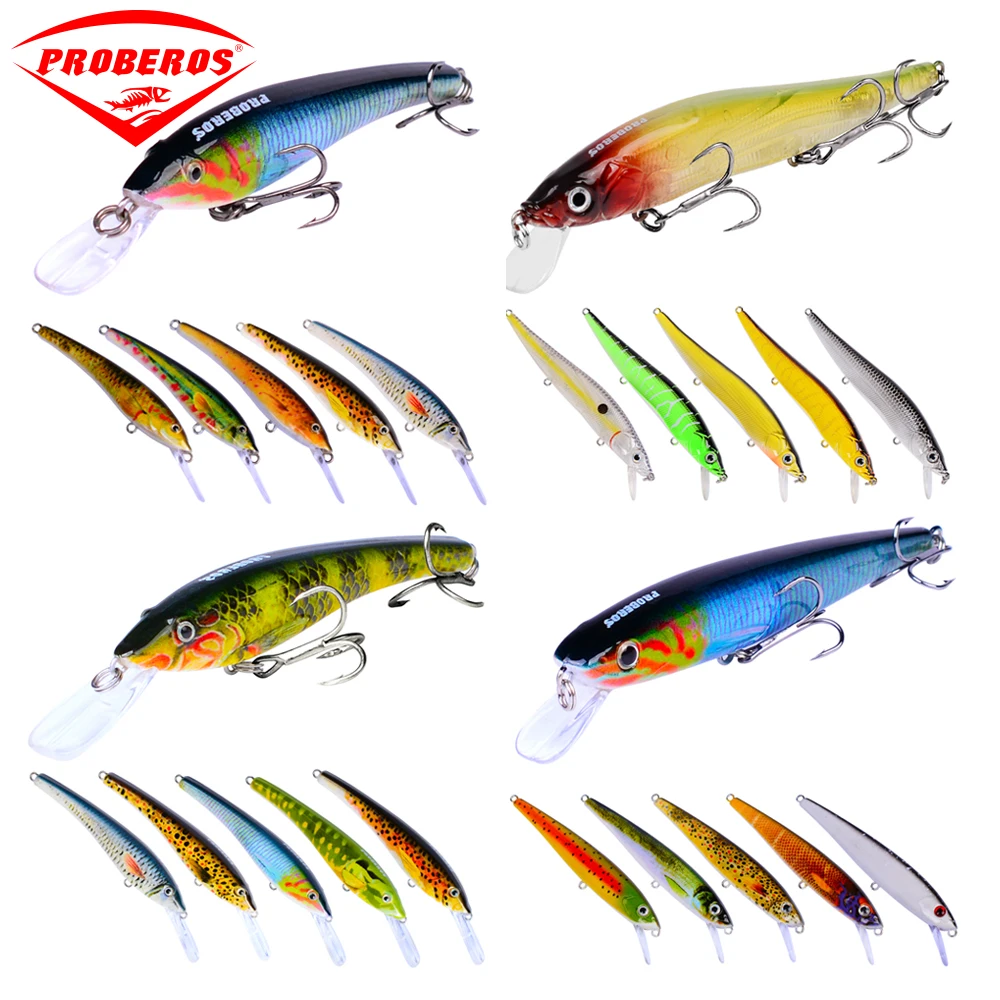 Набор рыболовных приманок Proberos Minnow приманки для ловли рыбы смешанные карандаш