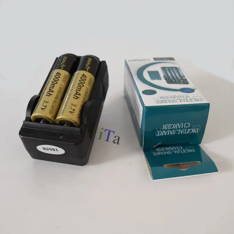 2Pcs 3.7V Large capacity 18650 Battery Dual Wall Charger Rechargeable + EU/US Travel For torch Headlamp | Электроника