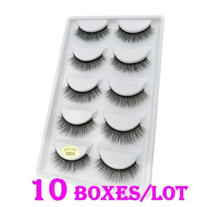

Mink 3D False Eyelashes Natural Wispy Eye Lashes New 10Boxes/Lot