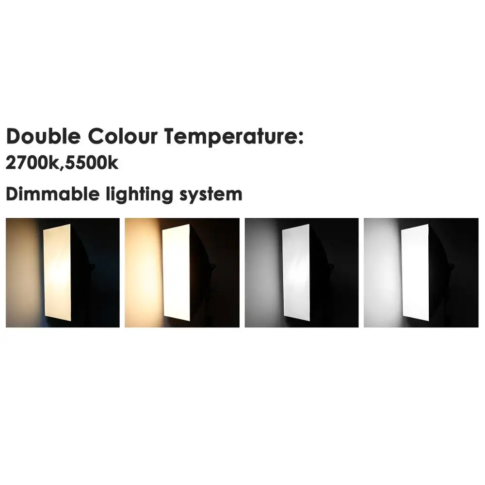 Neewer фотографии Би цвет Dimmable Softbox Комплект Освещения: 20x27 cm Studio софтбокс 45 W