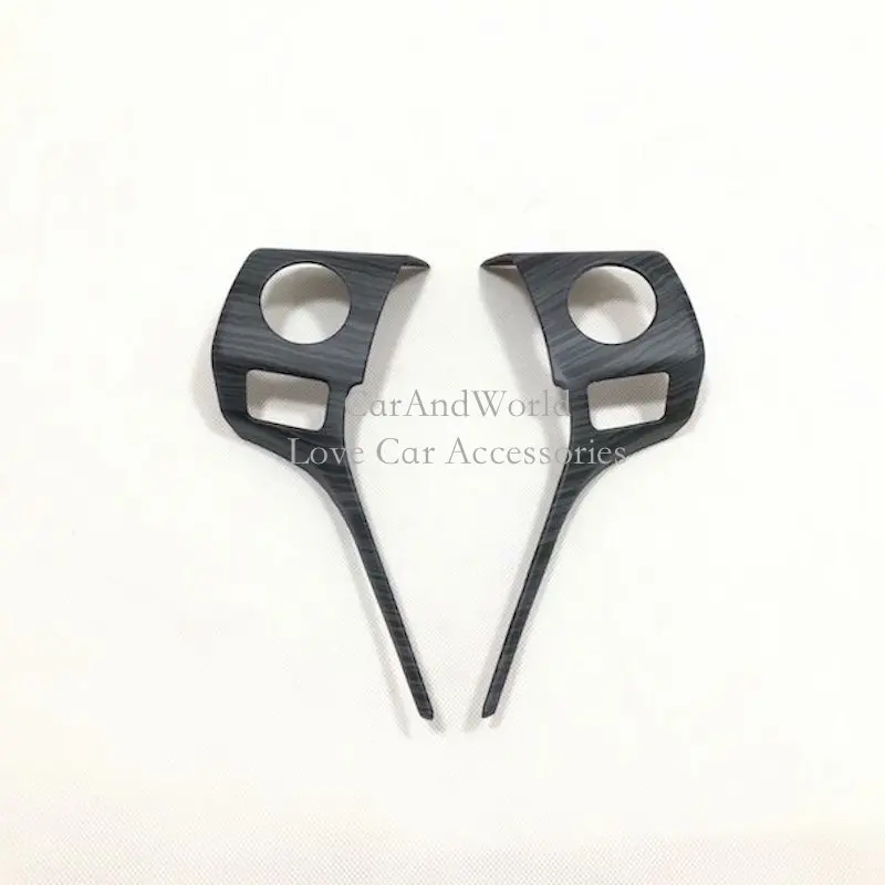 B Style 2pcs Для Toyota RAV4 внутренний руль с блестками, Формовочная рама, хромированная наклейка, аксессуары для автомобиля - Цвет: B Style 2pcs