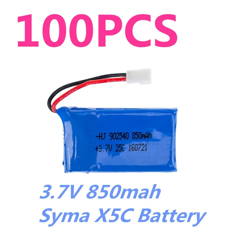 20 30 50 100 шт. Syma X5C rc Lipo аккумулятор 3 7 в 850 мач для x5 x5sw x5sc cx30 cx30w вертолет квадрокоптер