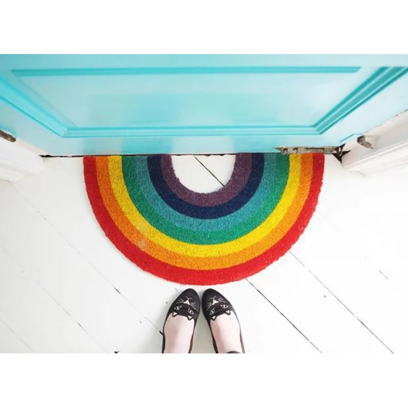 INS скандинавский Радужный коврик для прихожей детская комната прикроватная