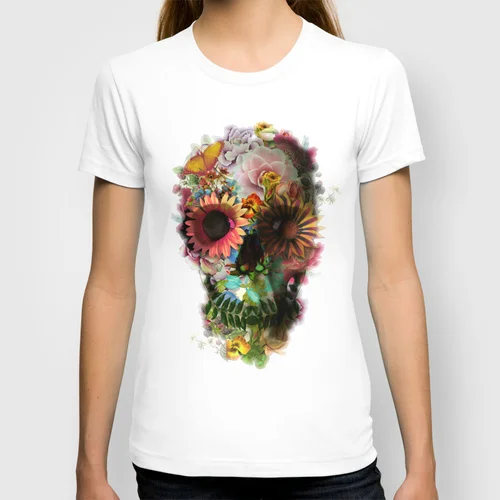 Women T Shirt Pre-Cotton Dark Moon Design Your Own Slim Fitted Shirts |