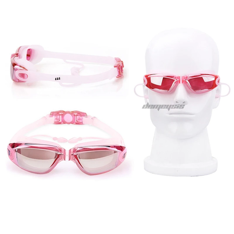 Профессиональные плавательные очки силиконовые для близорукости плавания анти
