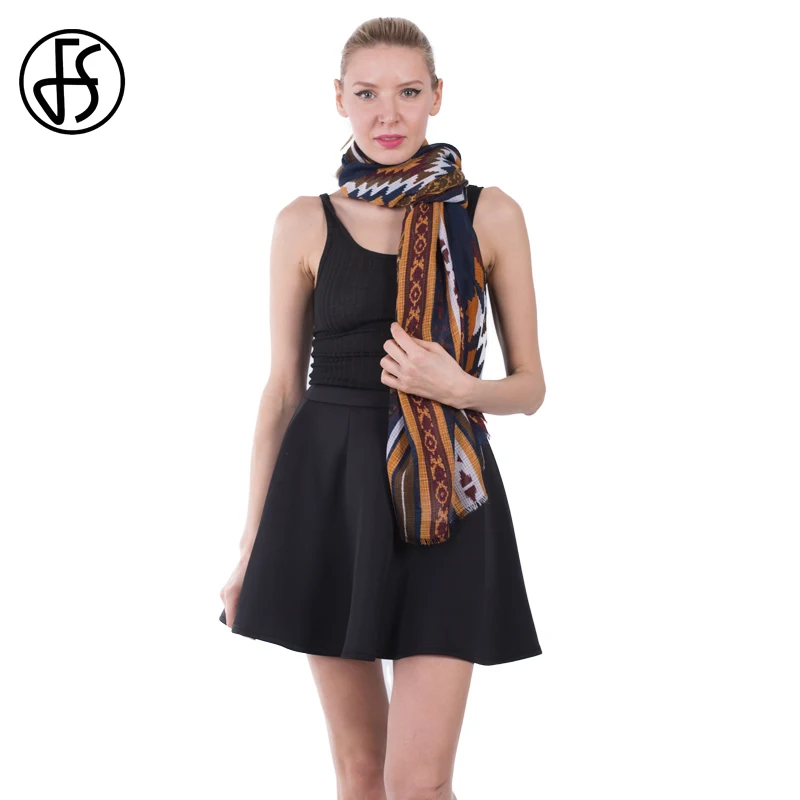 FS длинные хлопковые льняные шарфы мягкий Дамский шарф шали хиджаб женский платок