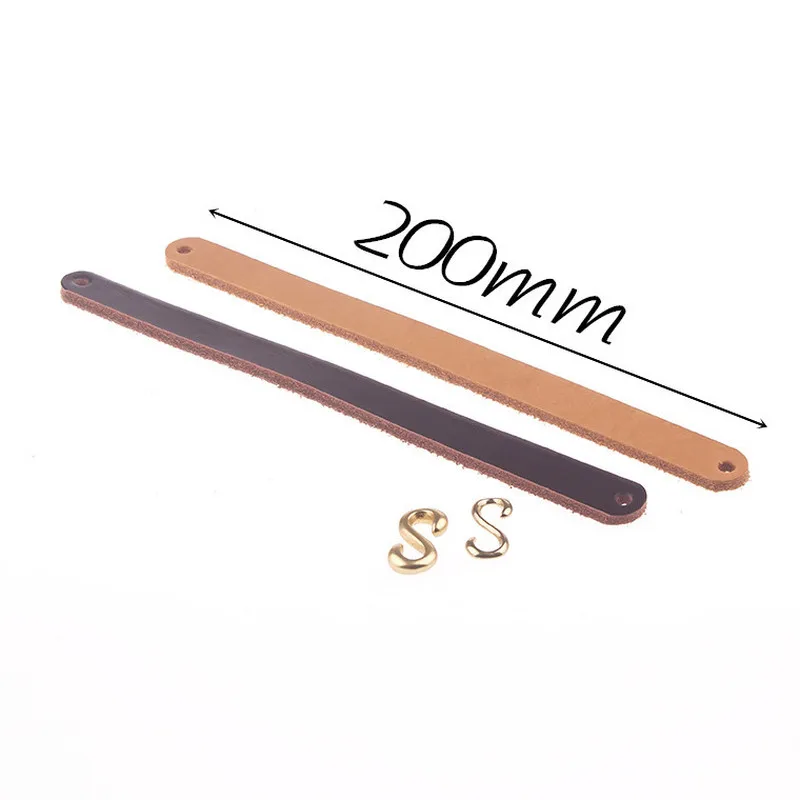 Ремешок из натуральной дубленой кожи полоска чистой воловьей DIY браслет ручной