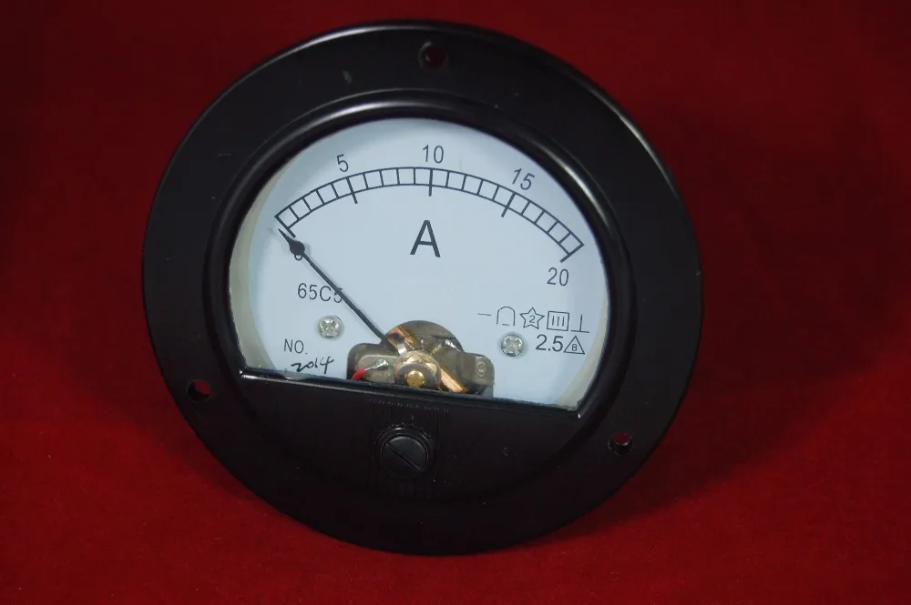 DC 0-20A Round Analog Ammeter Panel AMP Current DH62 Meter directly Connect | Инструменты