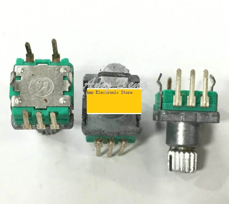 20pcs/lot EC11 encoder with switch 20 point pulse axis 10MM digital potentiometer | Электронные компоненты и