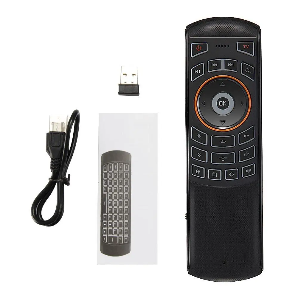 DtongDa Mini 2 4 ГГц Беспроводная QWERTY клавиатура воздушная мышь ручной пульт