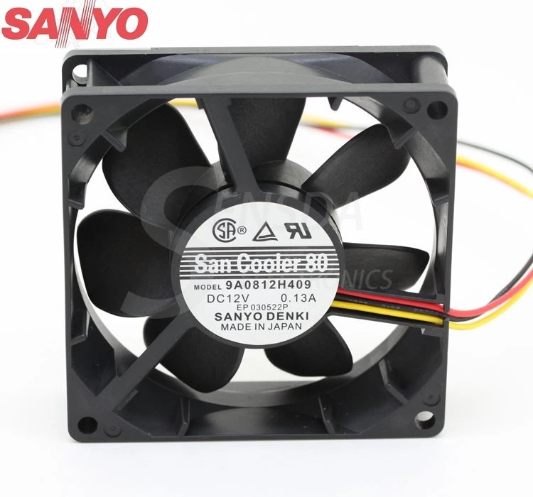 Для Sanyo 9A0812H409 12V 0.13A 8 см 80 мм 8025 серверные Инверторные Промышленные осевые