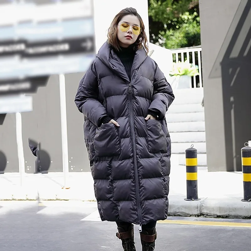Gray Coat SISPELL Тренч с капюшоном для женщин, свободная ветровка, большой размер, более размера, зимние женские пальто с длинным рукавом, одежда более размера - Цвет: Gray Coat