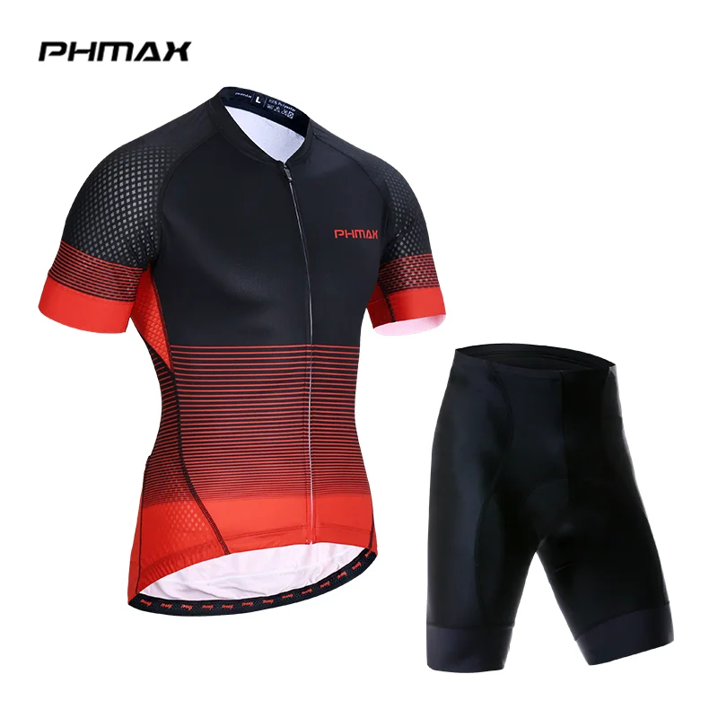 PHMAX с короткими рукавами, комплект для велоспорта, быстросохнущая MTB велосипедная одежда, летние велосипедные шорты, комплект велосипедной одежды для мужчин - Цвет: Normal Cycling Set