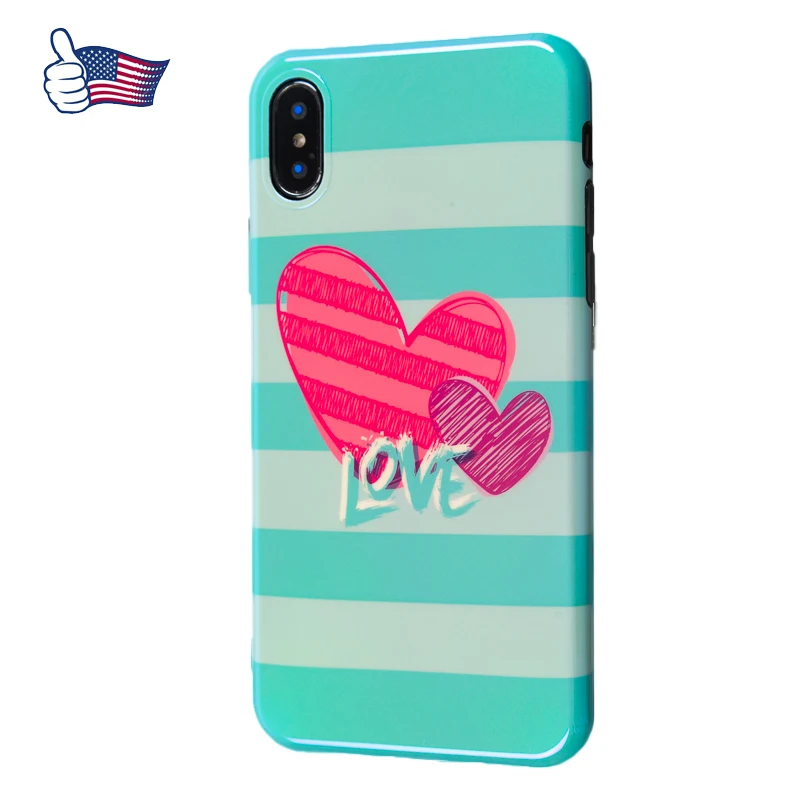 Роскошный Глянцевый IMD Мягкий силиконовый чехол для iPhone 11 Pro Max X XS 8 Plus 7 6S 6 XR милый с