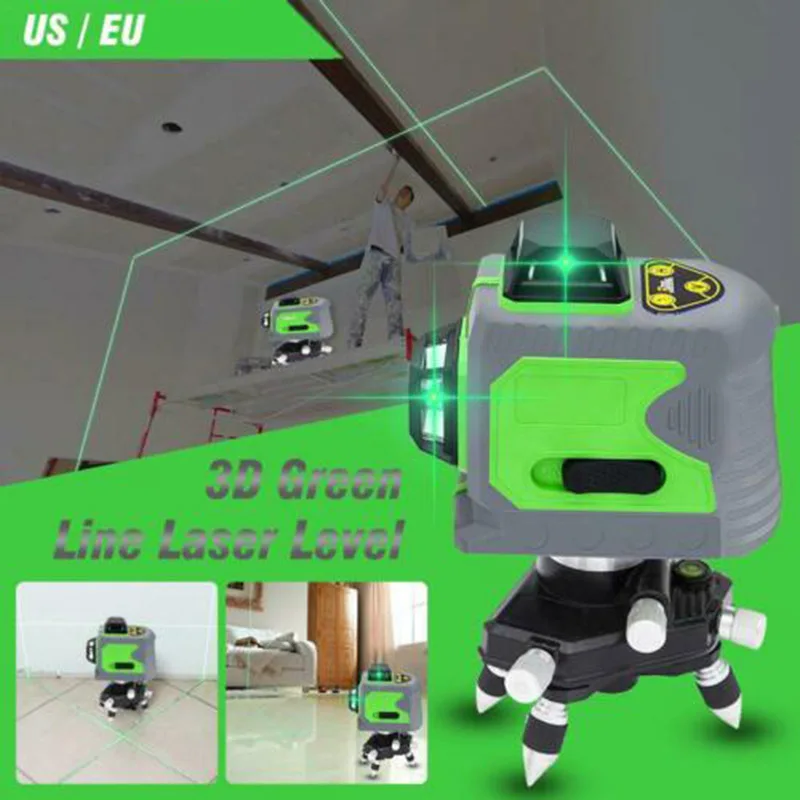 12 линия 3D Инфракрасный луч Водонепроницаемая самонивелирующаяся Поворотная