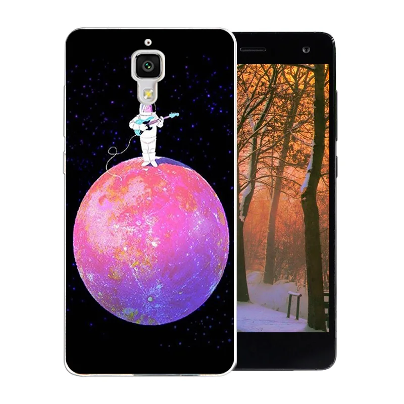 Силиконовый чехол для телефона Xiaomi Mi4 Mi 4 Funda Space World с узором из ТПУ задняя крышка M4