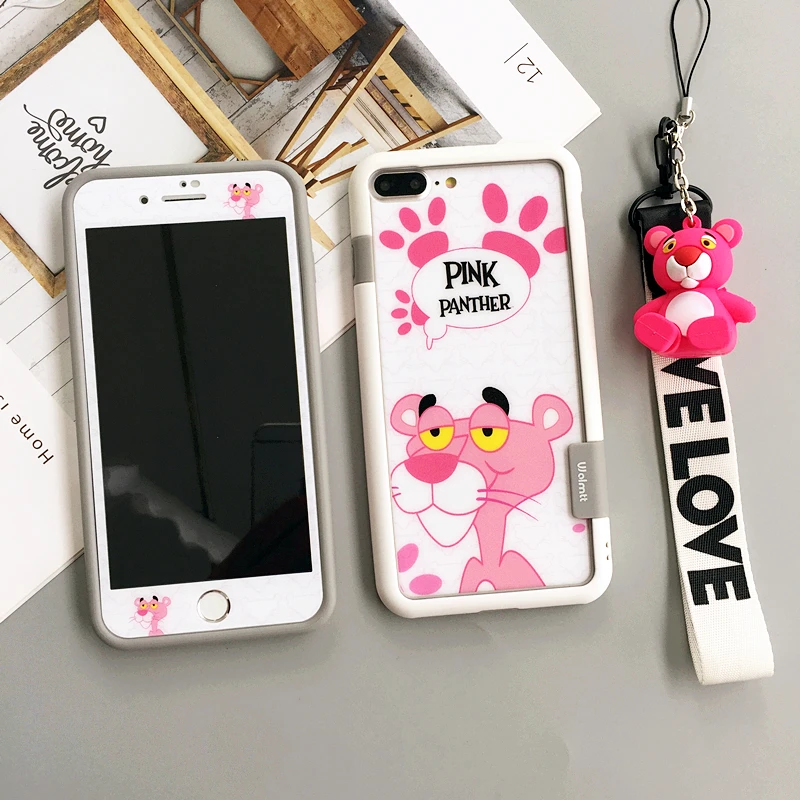 Мультфильм для iPhone 8plus милая розовая пленка экрана из закаленного стекла (F &amp B) +