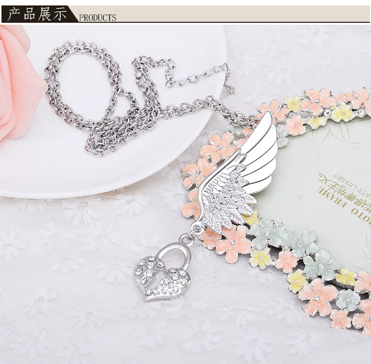 MZC Болгария ювелирные изделия с серебряным покрытием крыло сердце ключ замок