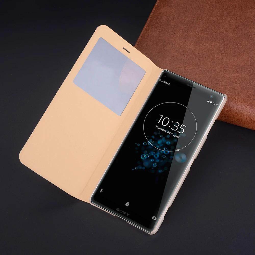 Кожаный чехол бумажник с откидной крышкой для Sony Xperia XZ Premium XZ2 Compact XZ3 XZP F8331 H8216 G8141