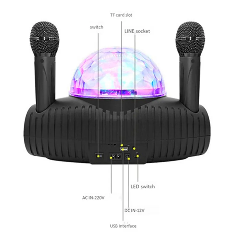 Bluetooth Колонка караоке портативная с ярсветильник свесветильник|Портативные