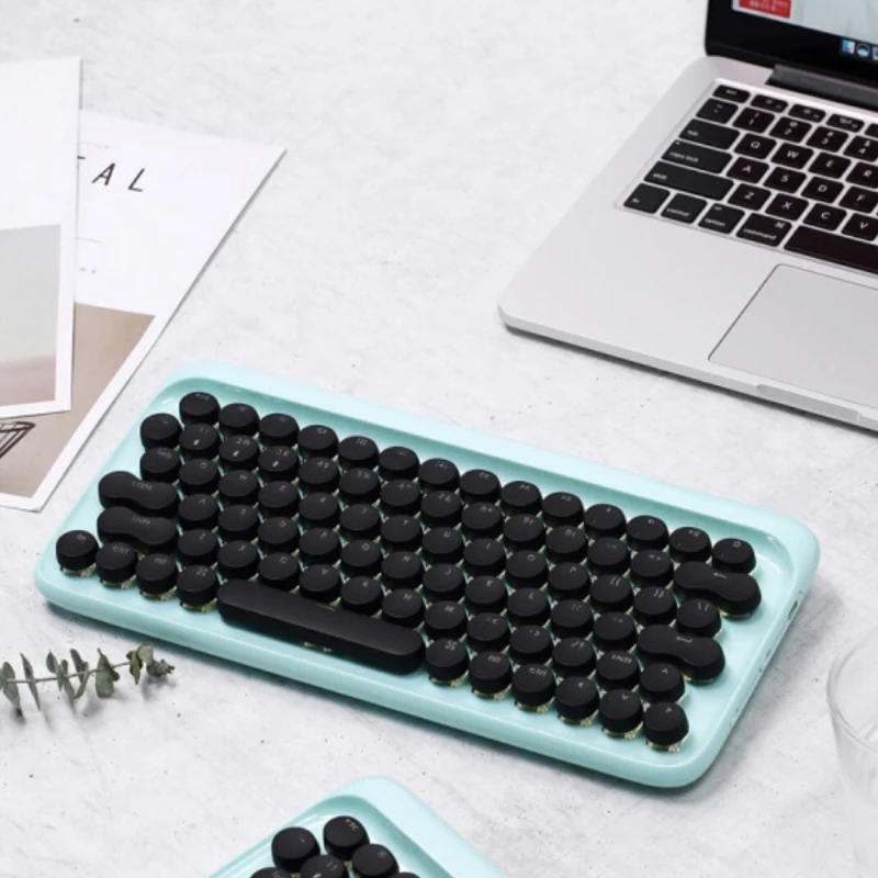 Youpin LOFREE Dot Retro Bluetooth Mechanical Keyboard System-wide Use Green Axis 79 Key Keyboard adjustable brightness