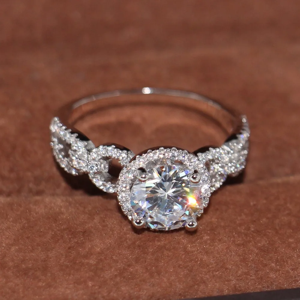 Женское кольцо из белого золота с фианитом 10 карат|wedding band|white goldwedding band ring |