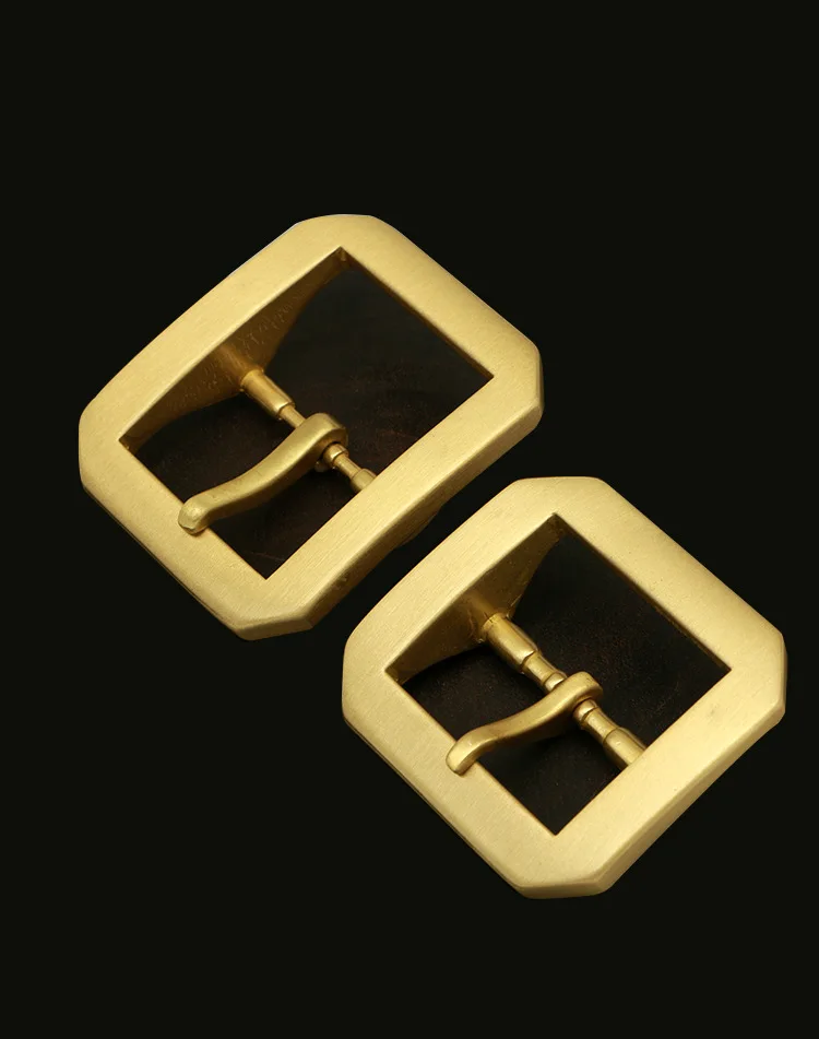 

50pcs New 4cm Width Pure Brass Belt Buckle Pin Cowboy Belt Buckle for Men's Simple Casual Belt Jean Accessories Fit 3.8cm Belt