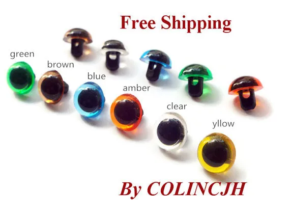 

Free Shipping Doll Making Supply 12mm Sewing Color Eyes Safety Wholesale 100pcs/Lot