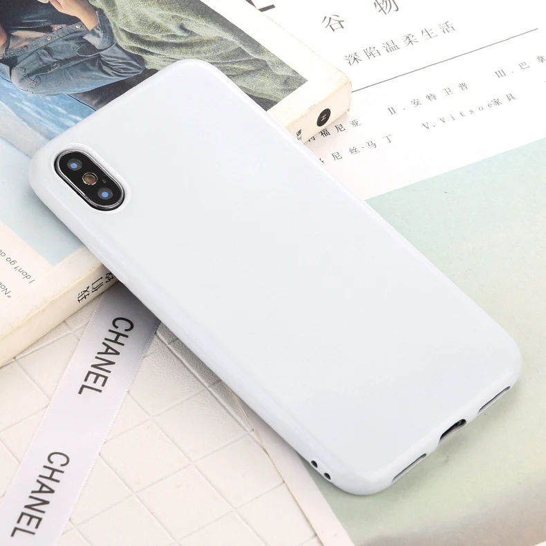 Fashion Glitter Smooth Candy Color Case for iPhone XR XS Max X Soft Silicone Cover 6 6S 7 8 Plus Bling Phone Cases |