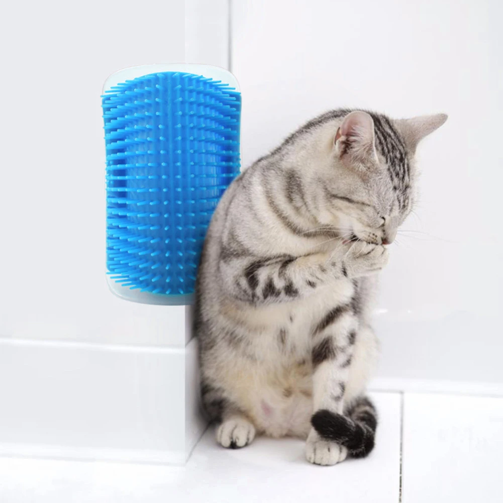 Щетка для домашних животных угловая Массажная расческа кошек С Кошачьей Мятой