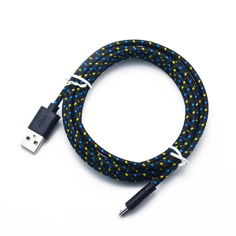 Универсальный 1 м Micro USB кабель зарядного устройства пеньковая веревка зарядное