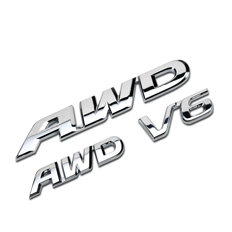 Автомобильная наклейка эмблема для Honda Accord Crosstour CRV AWD V6 Tail Metal/ABS Silver 3 размера