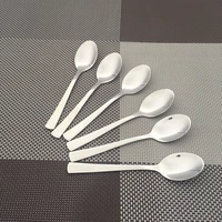 6 10pcs mini coffee teaspoon stainless steel sugar spoons small honey dessert mixing straw tea spoon set bar supply 11cm 14cm