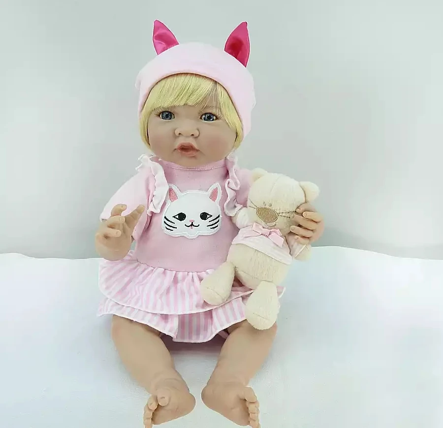 

14inch Silicone Reborn Super Baby Lifelike Toddler Baby Bonecas Kid Doll reborn toys creative dolls Reborn Toys For Kids Gift
