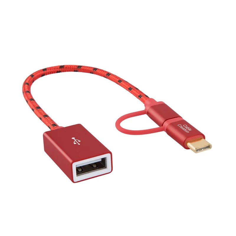Кабель адаптера Micro USB и Type C-USB 2 0 мама короткий кабель OTG (on-The-go) футов совместимый с