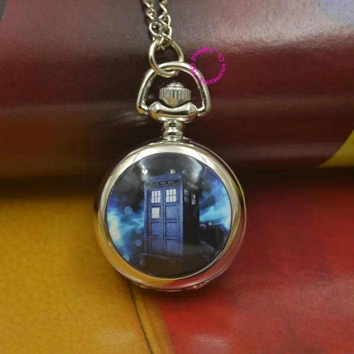 Серебряные карманные часы Doctor Who Ожерелье Подвеска на цепочке Дети Мужчины