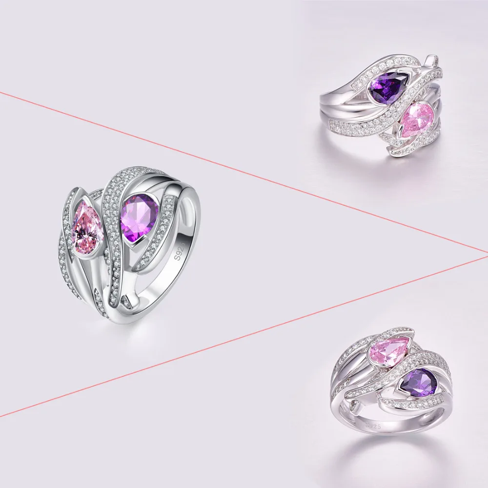 Jrose 2.8ct роскошное ювелирное изделие в стиле ретро 100% Стерлинговое Серебро 925 пробы