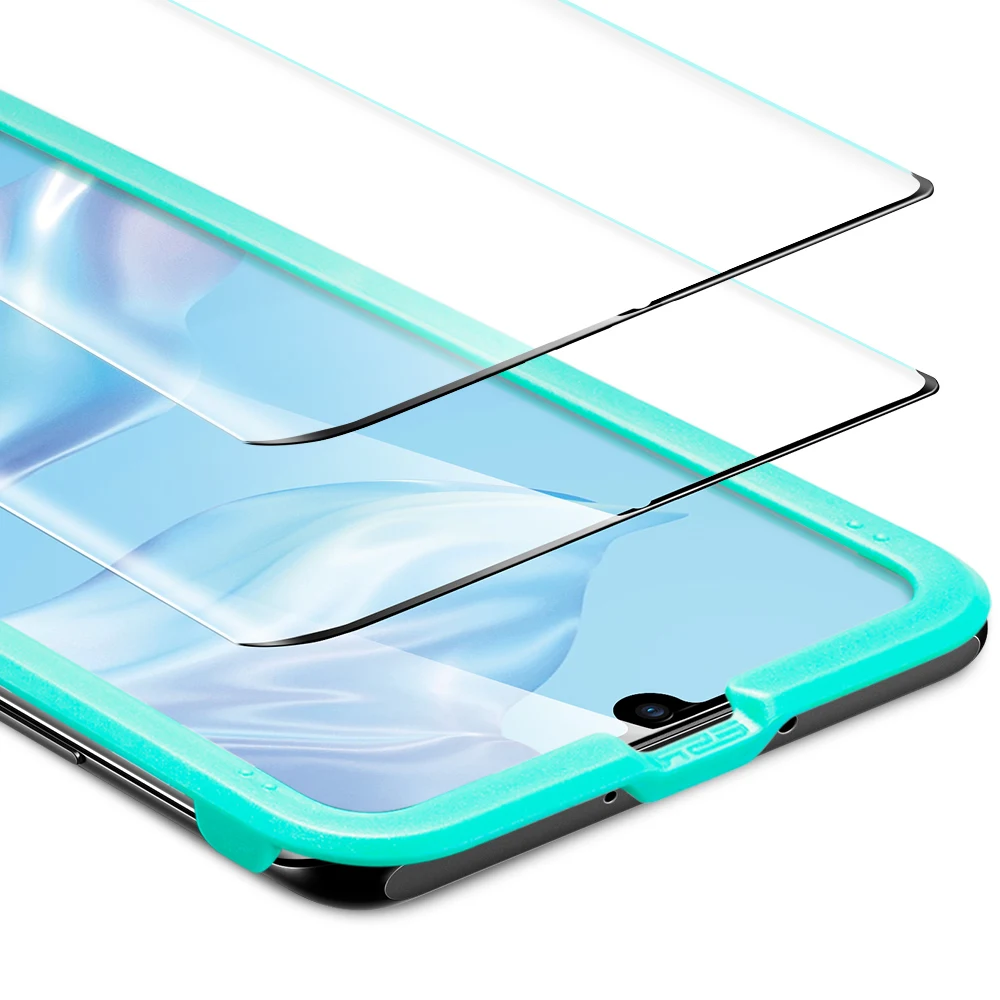 2 PCS 2 шт./лот ESR Защита экрана для huawei P30 P30 Pro закаленное стекло 3X более сильное 9H 3D изогнутое полное покрытие защитная пленка, стекло - Цвет: 2 PCS
