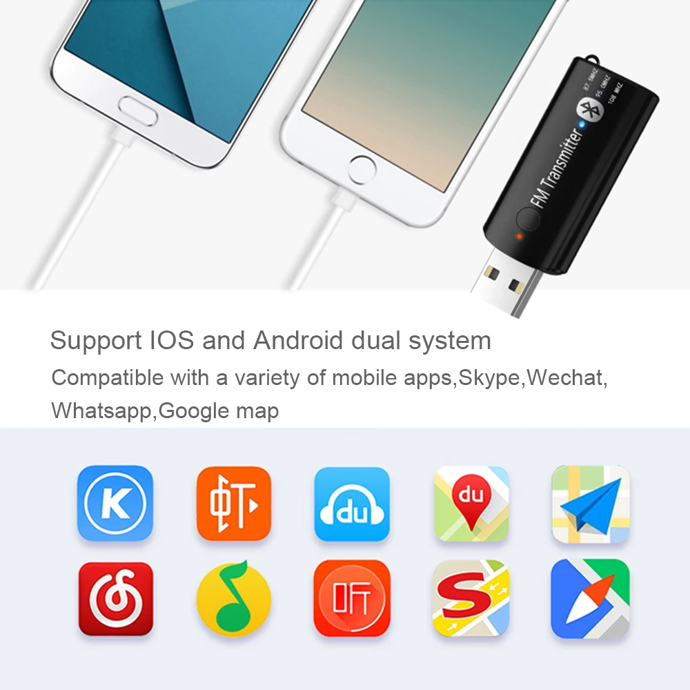 Автомобильный mp3 музыкальный плеер JINSERTA Mini USB Bluetooth 5 0 приемник FM передатчик 3 мм