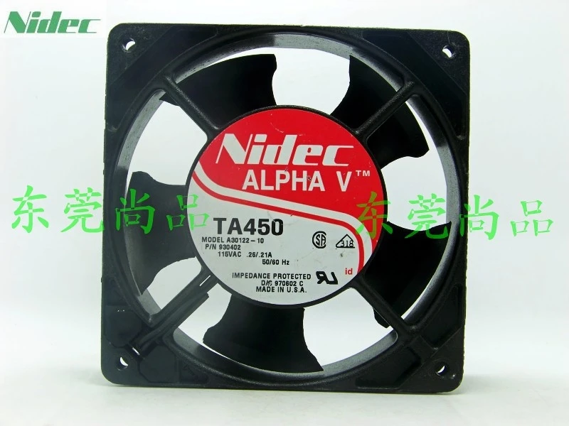 Промышленный охлаждающий вентилятор для Nidec ALPHA V TA450 12038 115 В 0.25A 120 мм 12 см