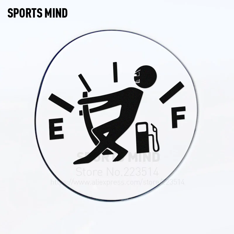Забавная Автомобильная наклейка Sports Mind светоотражающая виниловая на топливный