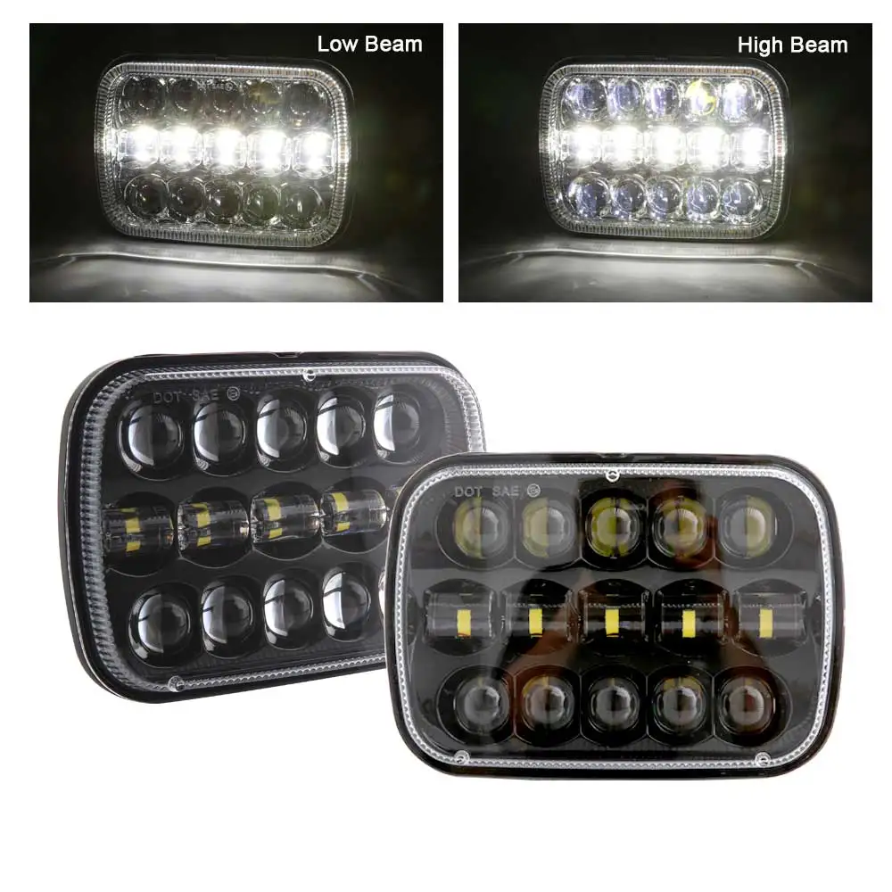 90W Black Новейший яркий 110 Вт 7X" 5X7" светодиодный фонарь DRL для Chevrolet Jeep Cherokee XJ - Цвет: 90W Black