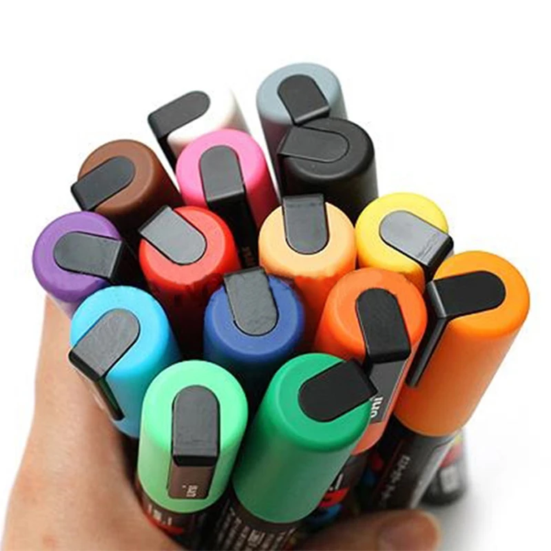 8 шт./лот Uni Posca PC-5M Краска Маркер-тонкий Tip-1.8mm-2.5mm Posca серии поп-плакат на водной основе рекламная ручка