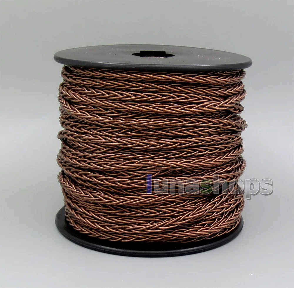 LN006143 Litz 8 Core чистый OCC посеребренный оптовый провод для пользовательских DIY Shure Fostex QDC ue 1964 westone кабель для наушников