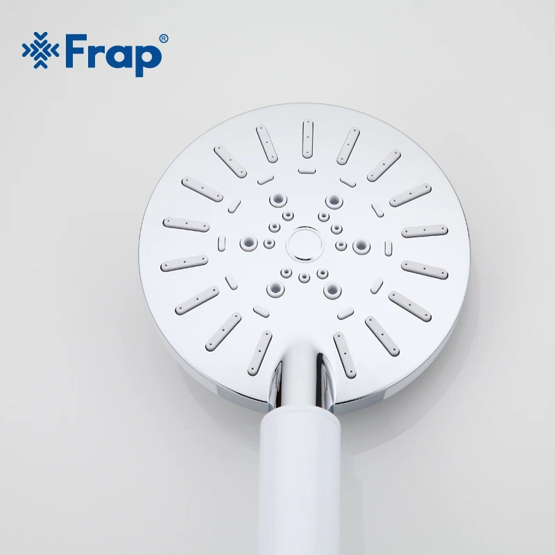 Frap Four Adjustment Water saving Round ABS shower head white plastic hand hold bath Bathroom Accessories F008 | Обустройство дома